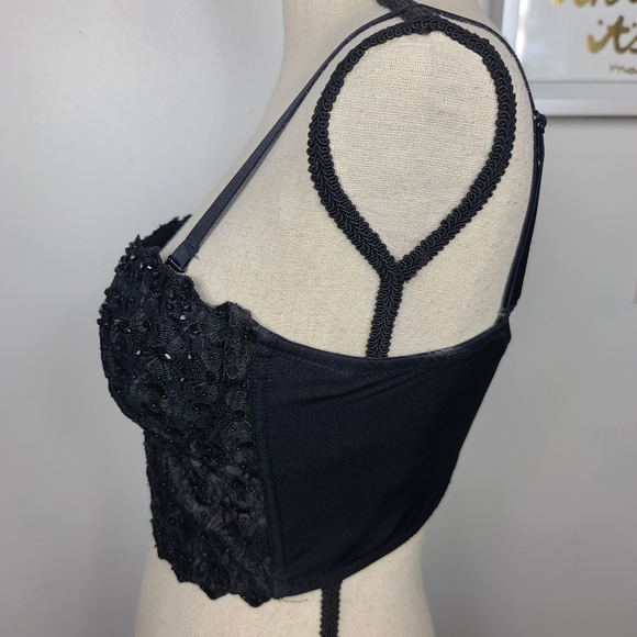 Windsor Black REIGNING LACE BUSTIER Sweetheart Neckline Top S - Picture 12 of 15